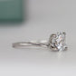 Zinnia Round Moissanite Engagement Ring rosegold