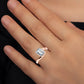 Huge Rock: 5CT Emerald Moissanite Engagement Ring
