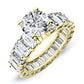 Linnea Round Moissanite Engagement Ring yellowgold