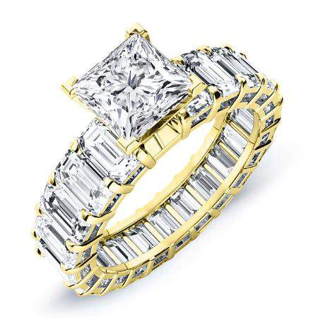 Linnea Princess Moissanite Engagement Ring yellowgold