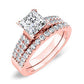 Malva Diamond Matching Band Only (engagement Ring Not Included) For Ring With Princess Center rosegold