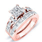 Ivy Moissanite Matching Band Only (engagement Ring Not Included) For Ring With Princess Center rosegold