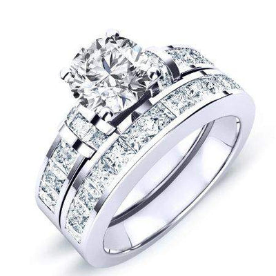 Ivy Moissanite Matching Band Only (engagement Ring Not Included) For Ring With Round Center whitegold