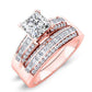 Crocus Diamond Matching Band Only (engagement Ring Not Included) For Ring With Princess Center rosegold