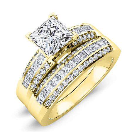 Crocus Princess Diamond Bridal Set (Lab Grown Igi Cert) yellowgold