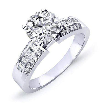 Crocus Round Diamond Engagement Ring (Lab Grown Igi Cert) whitegold