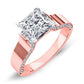 Lavender Princess Diamond Engagement Ring (Lab Grown Igi Cert) rosegold
