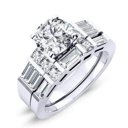 Bluebell Diamond Matching Band Only (engagement Ring Not Included) For Ring With Round Center whitegold