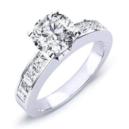 Ayana Round Diamond Engagement Ring (Lab Grown Igi Cert) whitegold