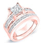 Ilima Moissanite Matching Band Only (engagement Ring Not Included) For Ring With Princess Center rosegold