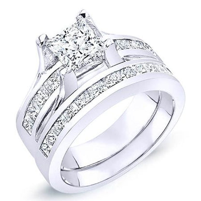 Ilima Diamond Matching Band Only (engagement Ring Not Included) For Ring With Princess Center whitegold