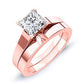 Rosemary Moissanite Matching Band Only (engagement Ring Not Included) For Ring With Princess Center rosegold