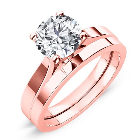 Zahara Diamond Matching Band Only (engagement Ring Not Included) For Ring With Round Center rosegold