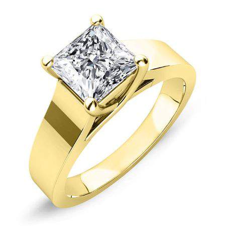 Sundrop Princess Moissanite Engagement Ring yellowgold