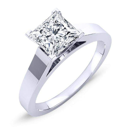 Snowdrop Princess Moissanite Engagement Ring whitegold