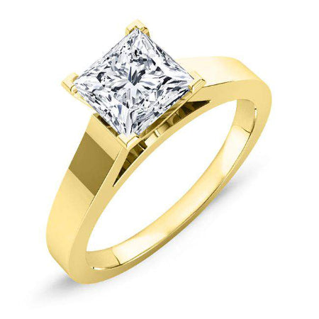 Snowdrop Princess Moissanite Engagement Ring yellowgold