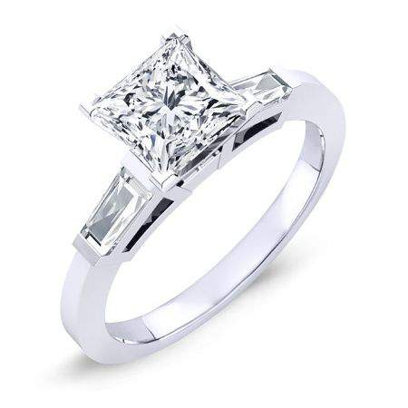 Sorrel Princess Moissanite Engagement Ring whitegold