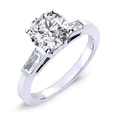 Sorrel Round Moissanite Engagement Ring whitegold