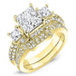 Daffodil Moissanite Matching Band Only (engagement Ring Not Included) For Ring With Princess Center yellowgold