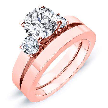 Briarrose Moissanite Matching Band Only (engagement Ring Not Included) For Ring With Round Center rosegold