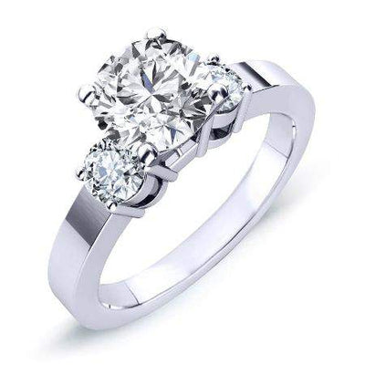 Briarrose Round Moissanite Engagement Ring whitegold