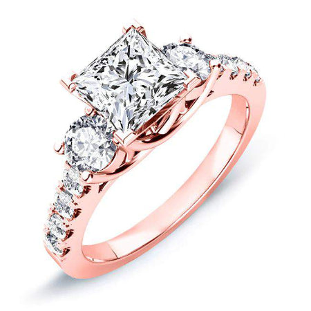 Primrose Princess Diamond Engagement Ring (Lab Grown Igi Cert) rosegold