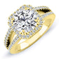 Freesia Round Moissanite Engagement Ring yellowgold