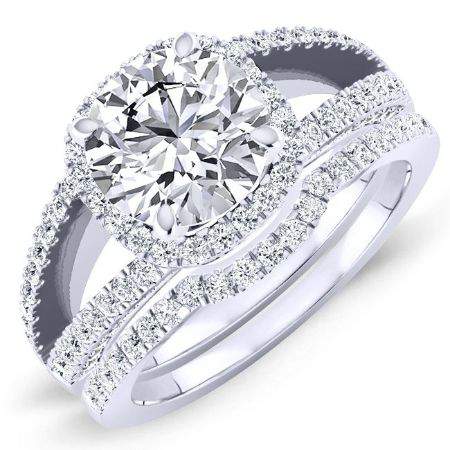 Honesty Moissanite Matching Band Only (engagement Ring Not Included) For Ring With Round Center whitegold