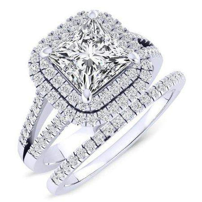 Viola Diamond Matching Band Only (engagement Ring Not Included) For Ring With Princess Center whitegold