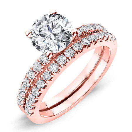 Dahlia Round Diamond Bridal Set (Lab Grown Igi Cert) rosegold