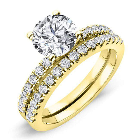 Dahlia Round Diamond Bridal Set (Lab Grown Igi Cert) yellowgold