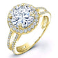 Lilac Round Moissanite Engagement Ring yellowgold