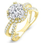 Waterlily Round Diamond Engagement Ring (Lab Grown Igi Cert) yellowgold