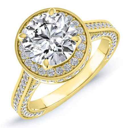 Buttercup Round Diamond Engagement Ring (Lab Grown Igi Cert) yellowgold