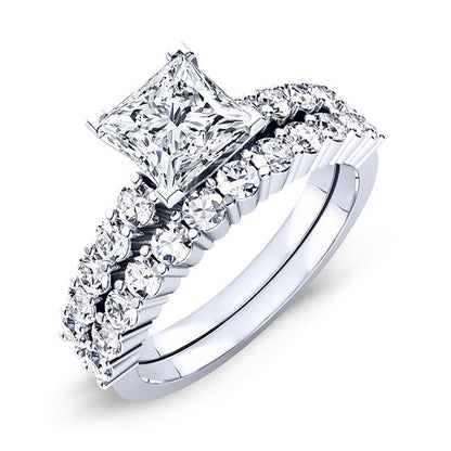 Magnolia Princess Moissanite Bridal Set whitegold