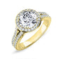 Tea Rose Round Diamond Engagement Ring (Lab Grown Igi Cert) yellowgold