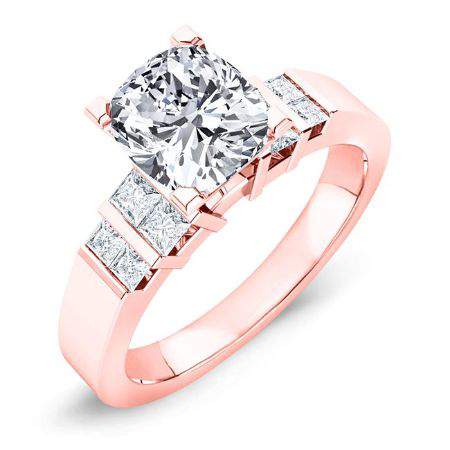 Carnation Cushion Diamond Engagement Ring (Lab Grown Igi Cert) rosegold