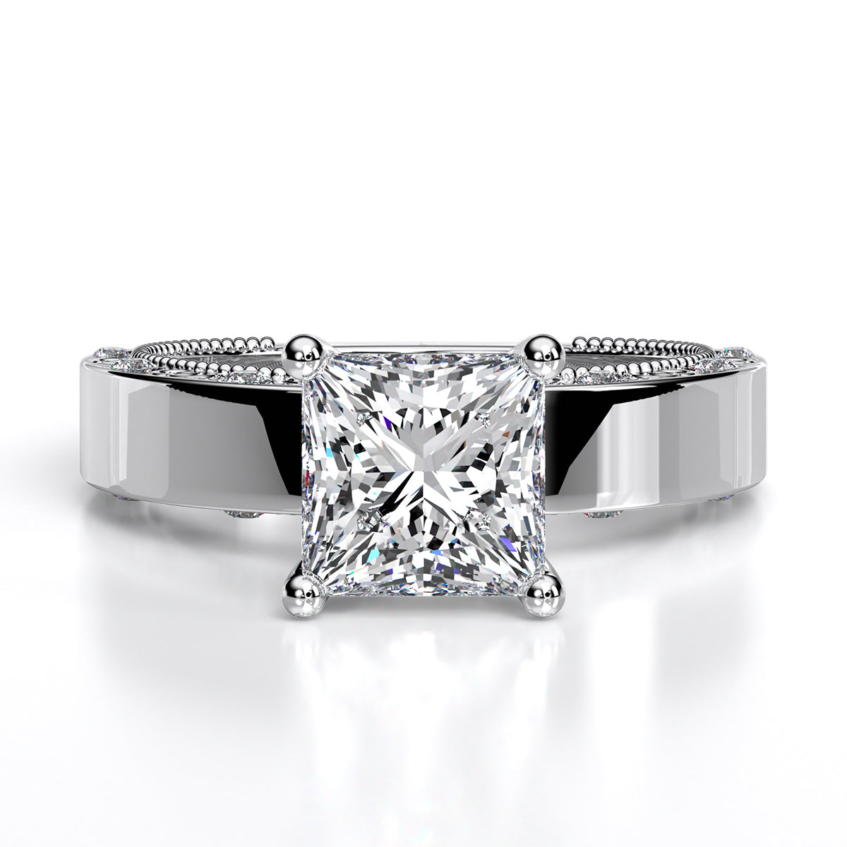 Acacia Princess Diamond Engagement Ring (Lab Grown Igi Cert) whitegold
