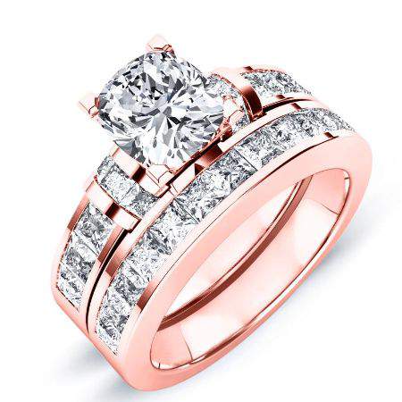 Ivy Diamond Matching Band Only (engagement Ring Not Included) For Ring With Cushion Center rosegold