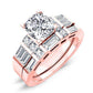 Bluebell Moissanite Matching Band Only (engagement Ring Not Included) For Ring With Cushion Center rosegold