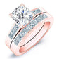 Jessamine Moissanite Matching Band Only (engagement Ring Not Included) For Ring With Cushion Center rosegold