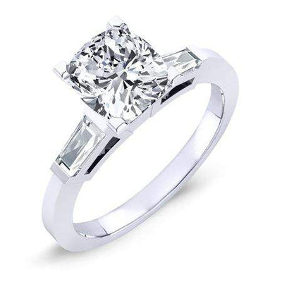 Sorrel Cushion Moissanite Engagement Ring whitegold