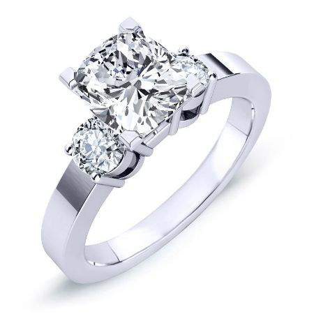 Briar Rose - 1ct Cushion Diamond Engagement Ring (Lab Grown Igi Cert) whitegold