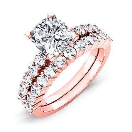 Magnolia Cushion Diamond Bridal Set (Lab Grown Igi Cert) rosegold