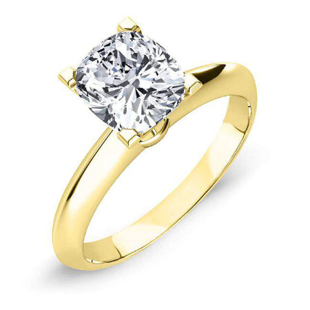 Senna Cushion Moissanite Engagement Ring yellowgold