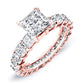 Crisantha Princess Moissanite Engagement Ring rosegold