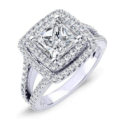 Flora Princess Diamond Engagement Ring (Lab Grown Igi Cert) whitegold