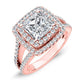 Flora Princess Diamond Engagement Ring (Lab Grown Igi Cert) rosegold