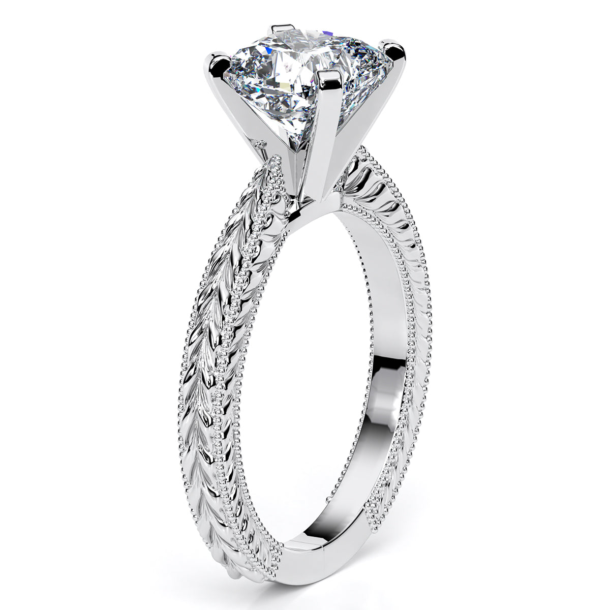 Azalea Cushion Diamond Engagement Ring (Lab Grown Igi Cert) whitegold