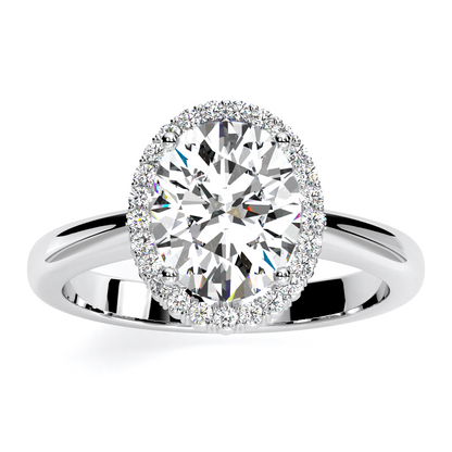 Callalily Oval Diamond Engagement Ring (Lab Grown Igi Cert) whitegold